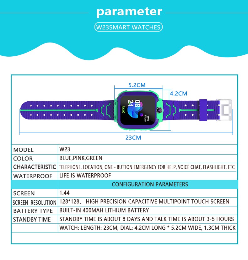 【COD/ready start】 Q12 Anti Lost Smart Watch LBS Kid SmartWatches Baby Watch 1.44 Inch Waterproof Voice Chat LBS Finder Locator Tracker