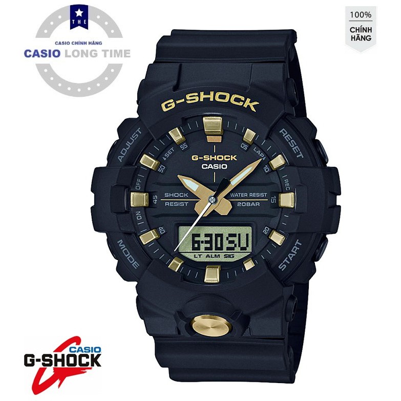 Đồng hồ nam Casio Đồng G-Shock GA-810B-1A9DR chính hãng Mặt vàng Gold Dây vỏ đen nhám