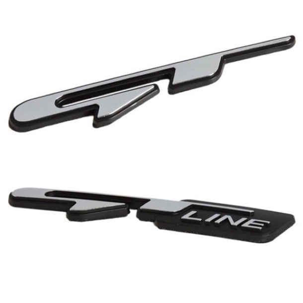 Chữ nổi 3D GT Line dán trang trí xe ô tô Kia