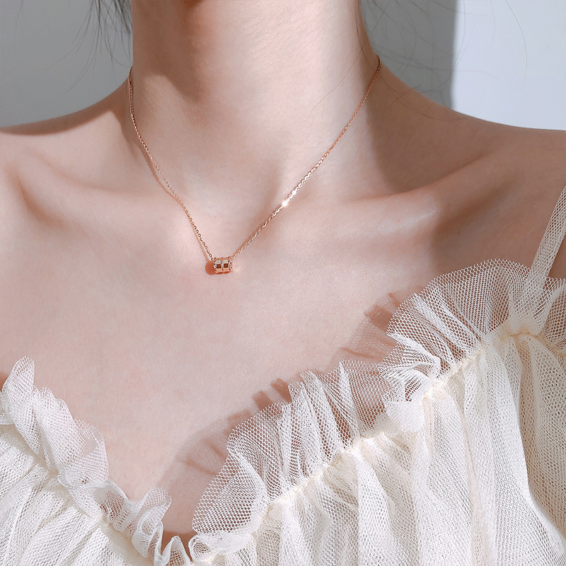Ahellogirl Dây Chuyền Mạ Vàng Sang Trọng Cho Nữ