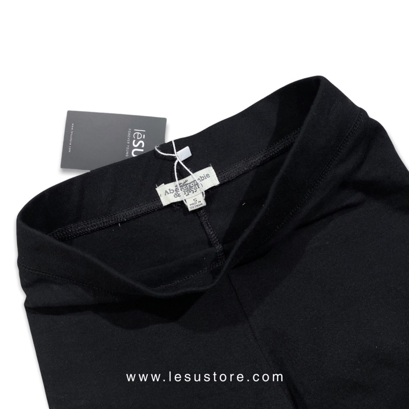ẢNH TỰ CHỤP Quần legging ngố trơn không túi lưng cao