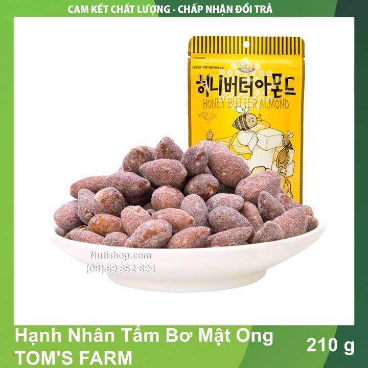 Hạnh Nhân Tẩm Bơ Mật Ong TOM'S FARM 210 g