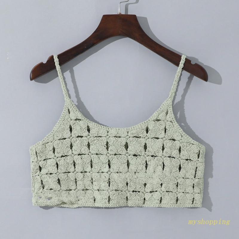 Áo Croptop Dệt Kim Không Tay Thời Trang Mùa Hè Cho Nữ