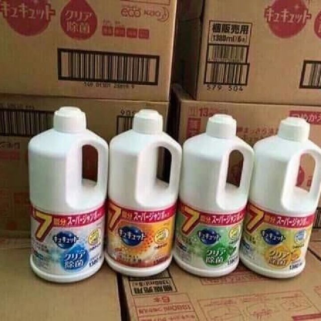 Nước rửa bát Kao Kyukyuto 1380ml Nhật bản