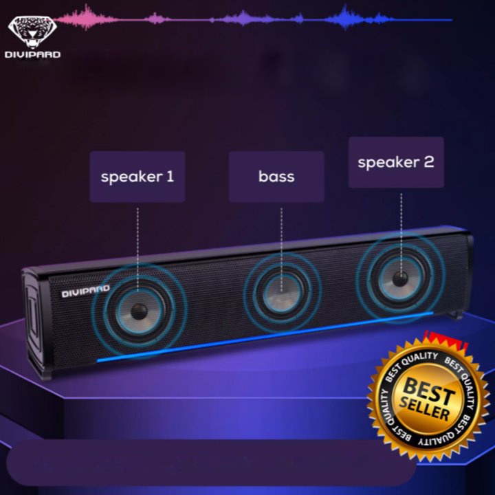 Loa máy tính Soundbar Mini Divipard V6 BẢO HÀNH 3 THÁNG