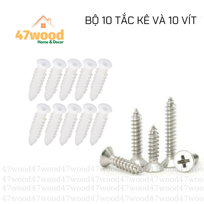 10 TẮC KÊ NHỰA VÀ VÍT BẮT EKE GẮN TƯỜNG