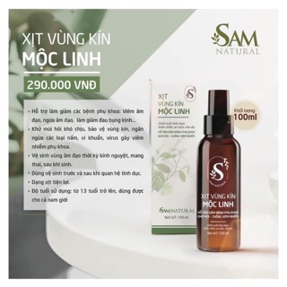 🍃Xịt vùng kín Mộc Linh Sam natural🍃