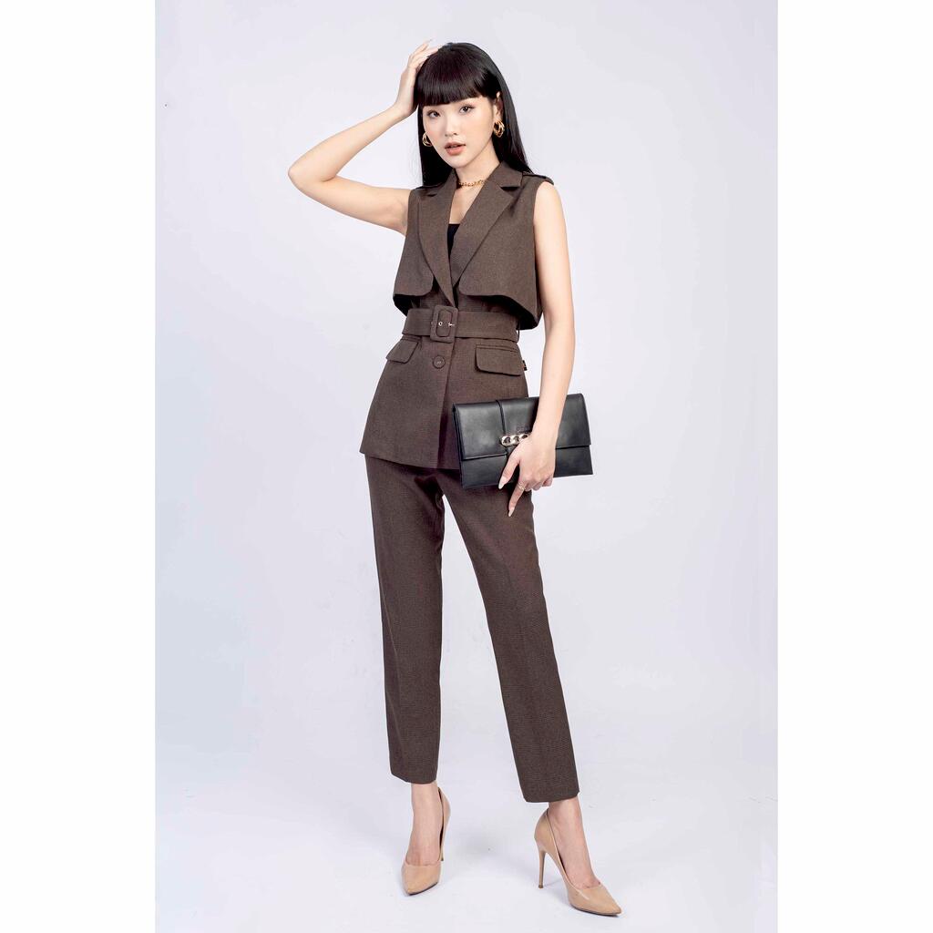 Set bộ gile cổ vest, quần dài MMOutfit M-SBK070621084