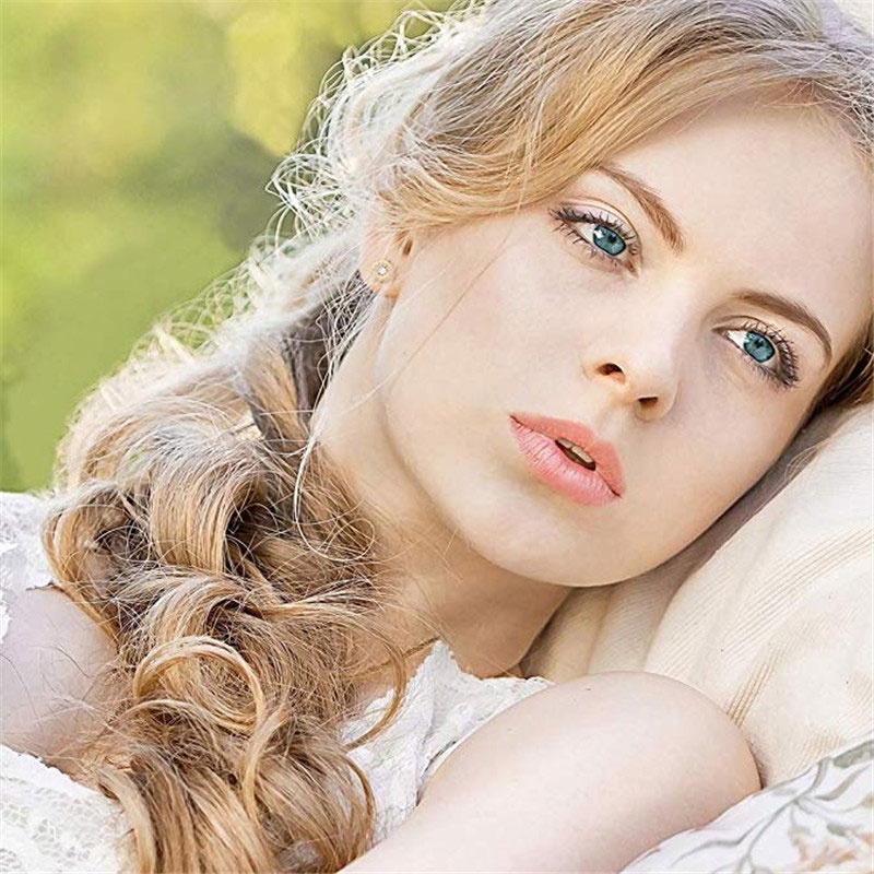 Bông Tai Số La Mã Đính Đá Bằng Thép Không Gỉ Chất Lượng Cao Cho Nữ