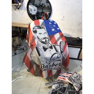 áo choàng cắt tóc nam barber