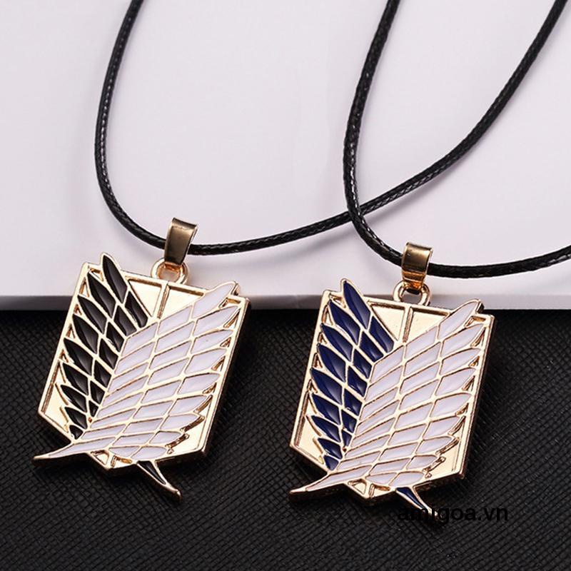 ✨✨vòng cổ Mặt Hình Đôi Cánh Levi Mikasa Ackerman Trong Attack On Titan