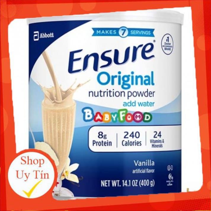 Sữa bột Ensure Mỹ 400g vị vani (Mẫu mới)