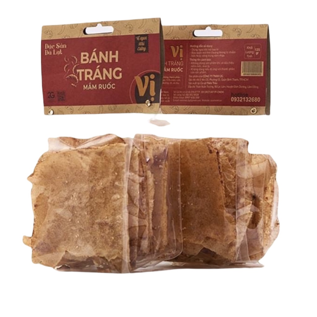 Combo 6 gói (125g) bánh tráng mắm ruốc nhà Vị- bánh tráng ngon, thơm giòn tan | BigBuy360 - bigbuy360.vn