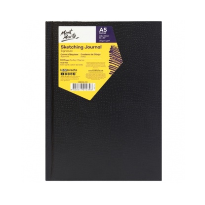 Sổ bìa da Mont Marte Sketching Journal - 150gsm - A5/A4/A3 - 100 tờ