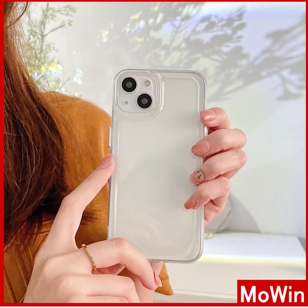 Ốp điện thoại silicone mềm trong suốt HD nút mạ dày chống va đập thích hợp cho iPhone 13 Pro Max 12 Pro Max 11 7 Plus