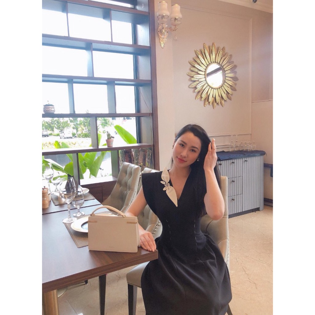 LAVIEM - Đầm đen nhún eo Lani | BigBuy360 - bigbuy360.vn