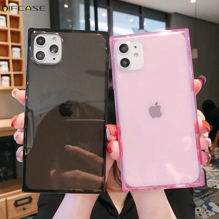 Ốp điện thoại TPU dẻo màu sắc ngọt ngào phản quang thiết kế đơn giản thời trang cho IPHONE 11 PRO XS MAX XR X