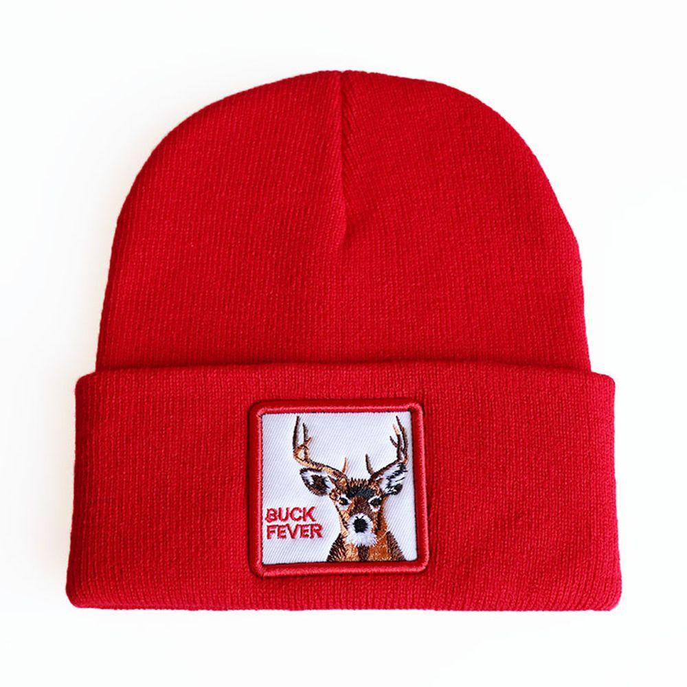 Mũ Beanie Dệt Kim In Họa Tiết Động Vật Thời Trang Mùa Đông Cho Nam Và Nữ