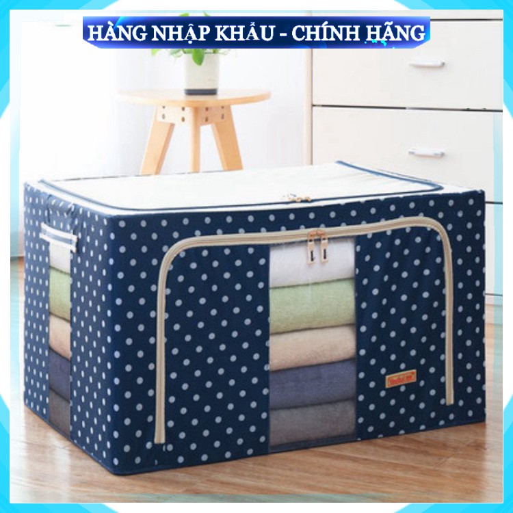 [Sản Phẩm Loại 1] Size lớn Hộp đựng quần áo chăn màn thông minh túi bằng vải khung thép kim loại gấp xếp gọn