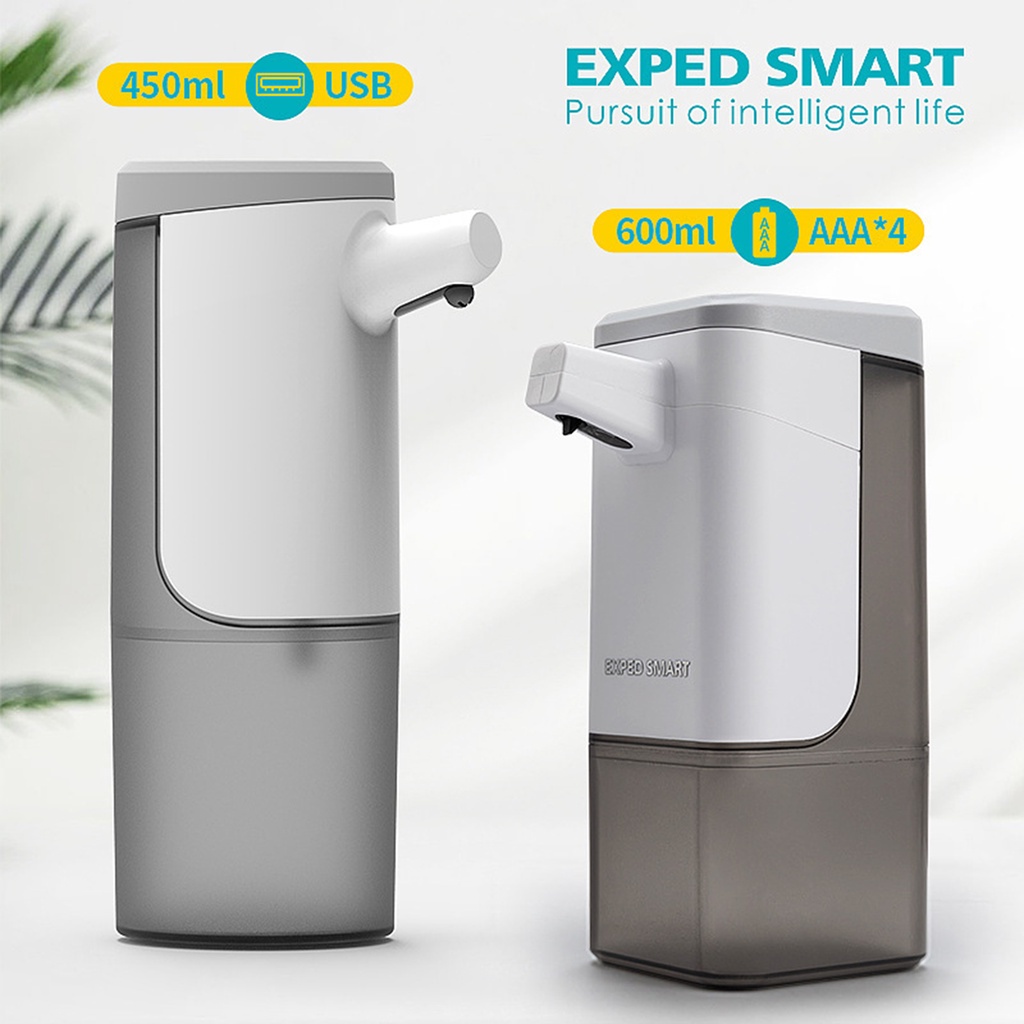 Set 2 Bình Đựng Xà Phòng Rửa Tay Cảm Biến Hồng Ngoại 600ml