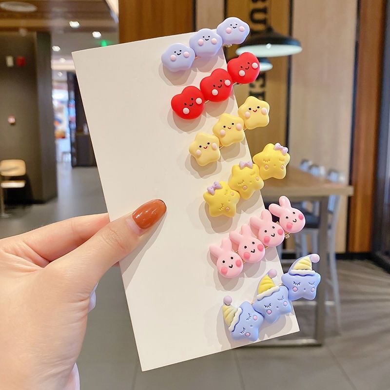 Kẹp Mái Kẹp Tóc Hoạt Hình Trăng Sao Dễ Thương Phong Cách Hàn Quốc Cho Nữ - Kẹp Tóc Hình Hoạt Hình Xinh Xắn Cho Bé