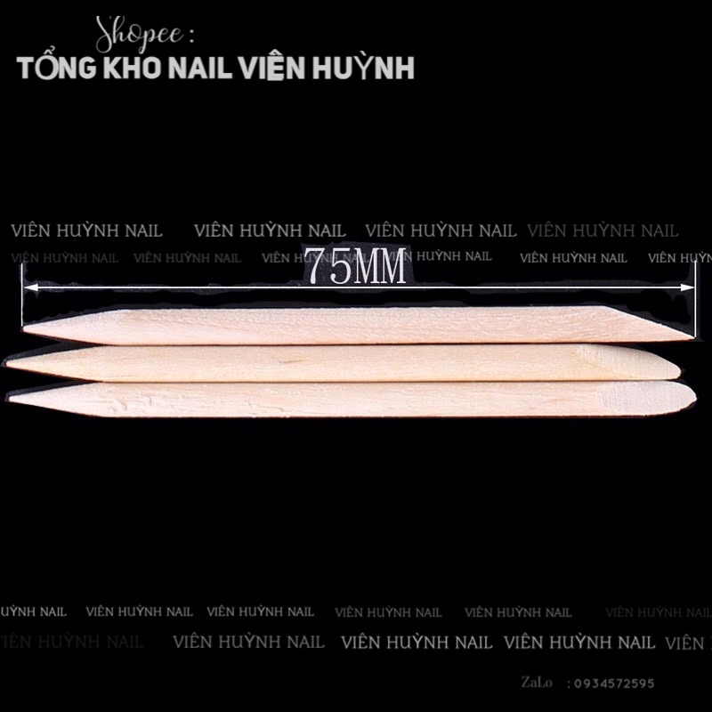 Que gỗ làm nail , túi 100 cây que gỗ đẩy da , tháo móng , dụng cụ nailbox