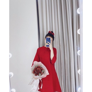 [ CHUBBY BIGSIZE] ĐẦM NHUNG NÚT BỌC TỪ 55-90kg
