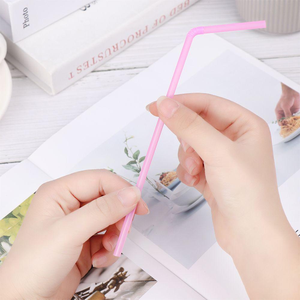 Set 100 Cốc Nhựa Uống Nước Có Thể Uốn Cong Tiện Dụng