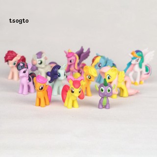 Set 12 Mô Hình Ngựa Pony Trang Trí