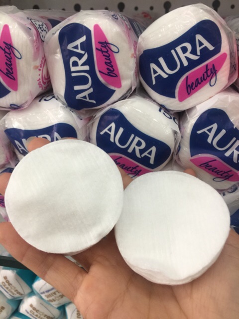 Bông tẩy trang Aura Beauty 150 miếng Chính Hãng EU