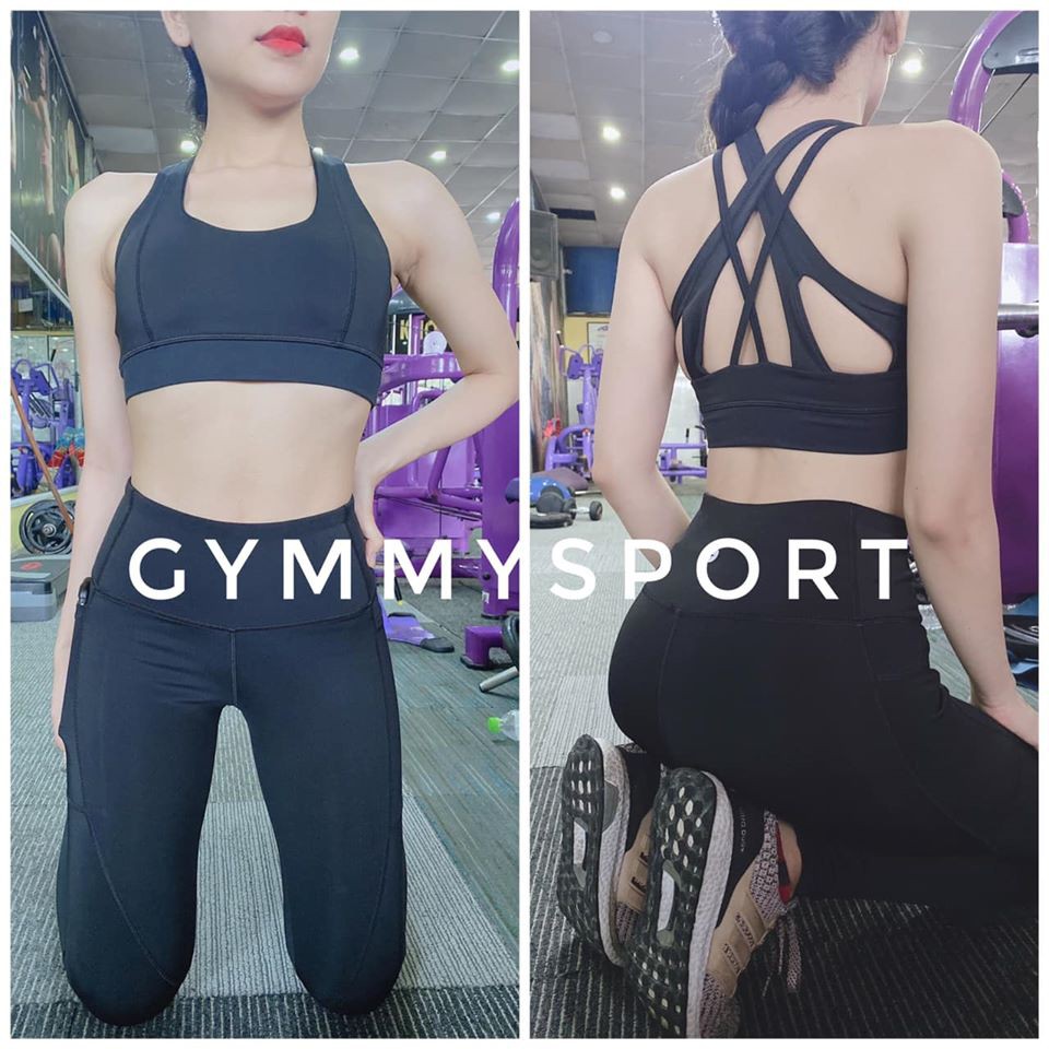 [FASHIONRUN19 - FASHIONHOT19] [Hàng xuất khẩu] Bộ Dài Đan Lưng Tập Gym - Yoga - Aerobic