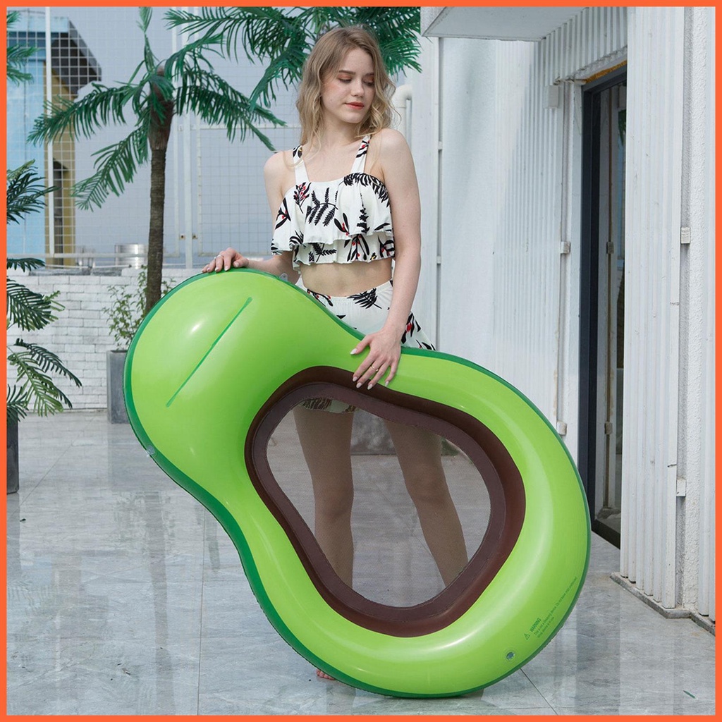 Phao Bơi Bơm Hơi Hình Quả Bơ Vui Nhộn Cho Bể bơi Mùa Hè