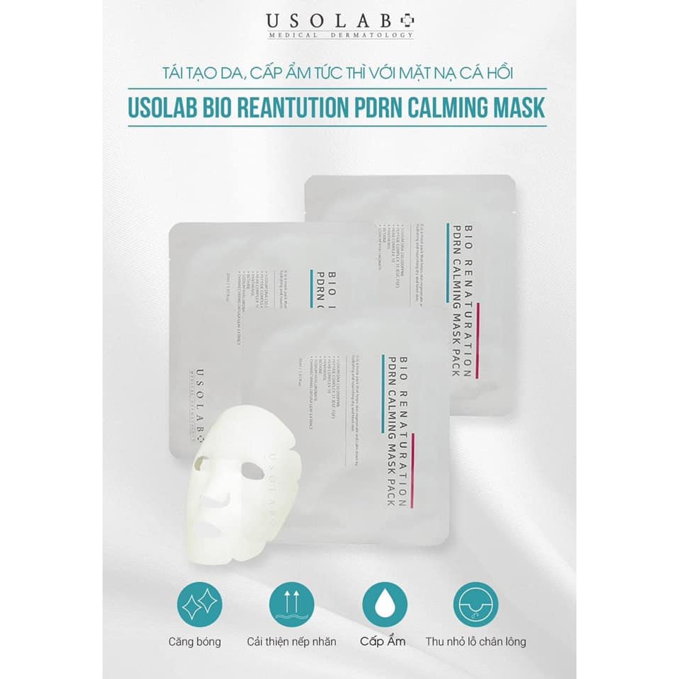 Mặt Nạ Tái Tạo Da USOLAB BIO RENATURATION PDRN CALMING MASK PACK