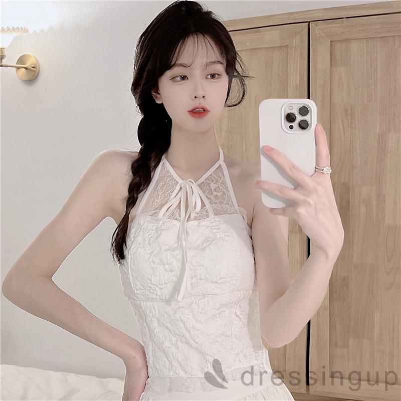 Áo croptop không tay màu sắc thời trang mùa hè cho nữ