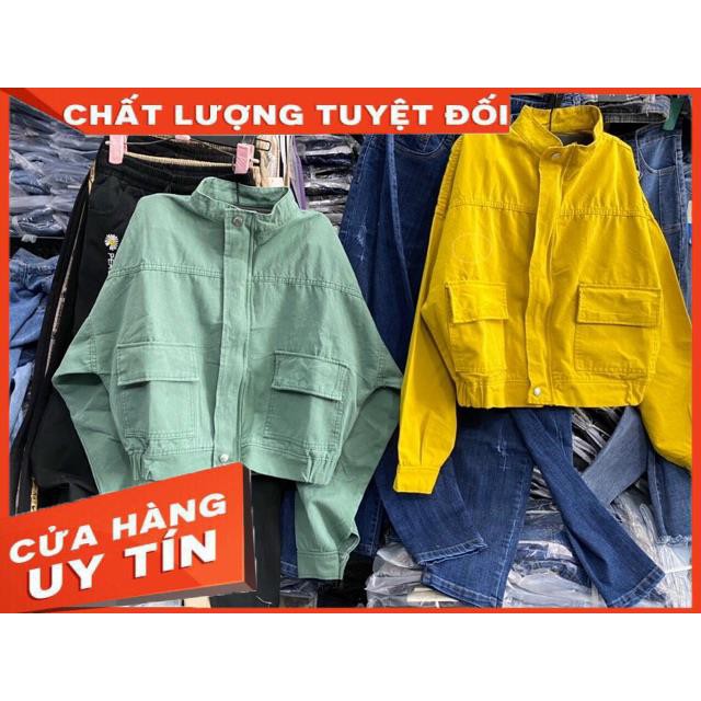 KHOÁC JACKET KAKI NÚT BẤM CỔ LỌ- clip shop tự quay | BigBuy360 - bigbuy360.vn