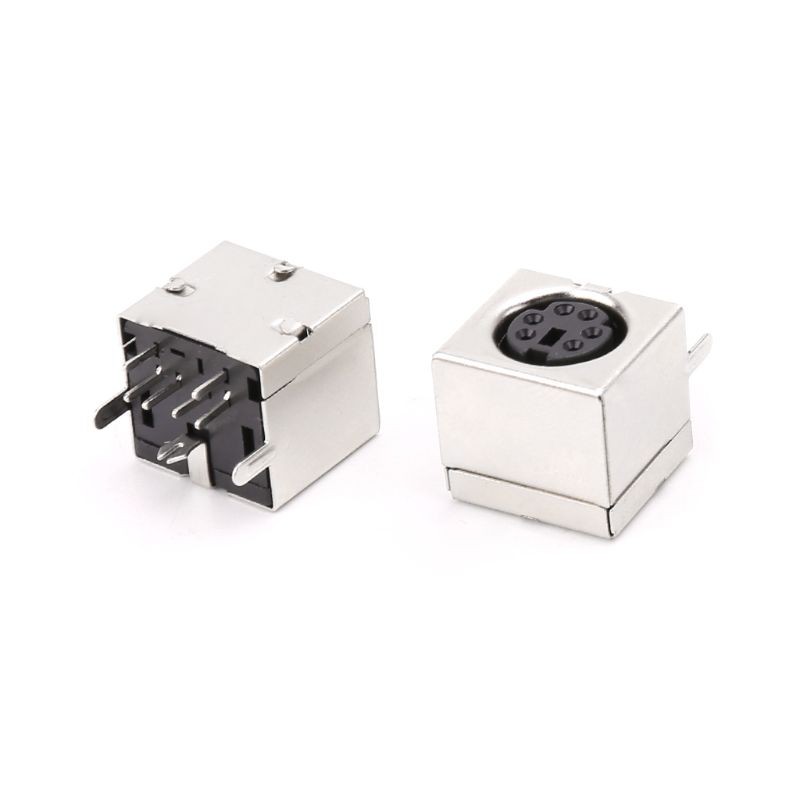 10 đầu nối bắn dây điện mini 6-pin DIN cho máy hàn ps-2 Female