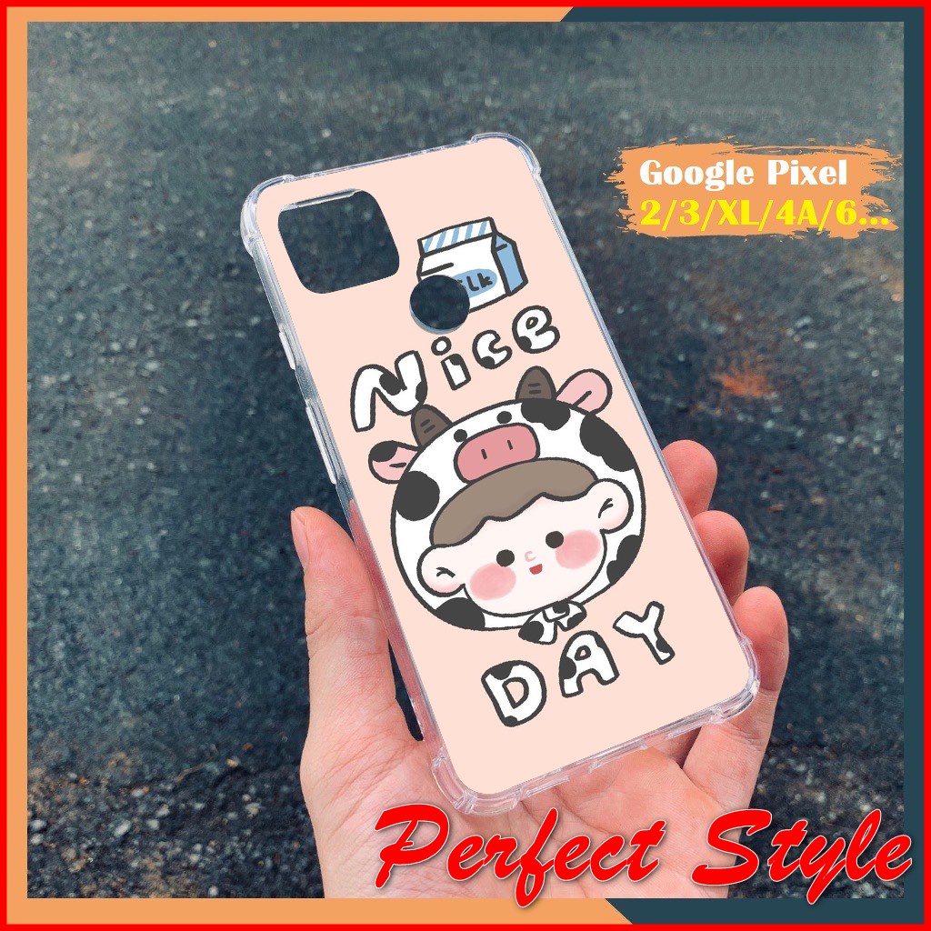 Ốp chống sốc in Bò sữa Google Pixel 6 6pro 6A 2 2XL Pixel 3 3XL Pixel 3A XL Pixel 4 4XL 4A 4A Pixel 5