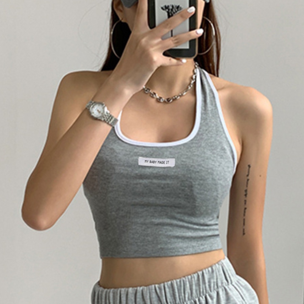 Áo tank top màu trơn phong cách Hàn Quốc thời trang năng động cho nữ