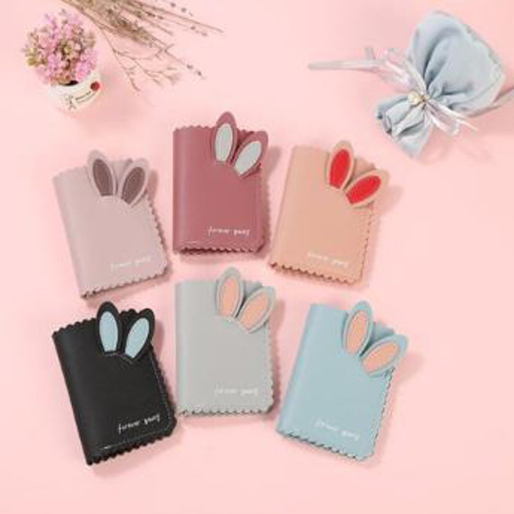 Ví Ngắn Nữ Mini FOREVER YOUNG Thêu Tai Thỏ V267 Dễ Thương