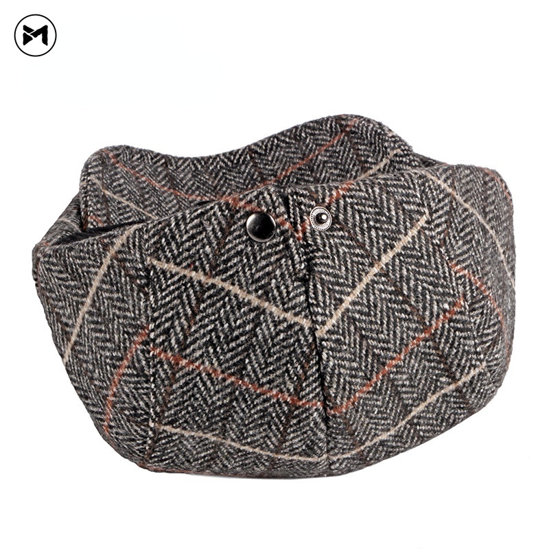 Mũ Beret Len Thiết Kế Mới Thời Trang Theo Phong Cách Anh Dành Cho Nam