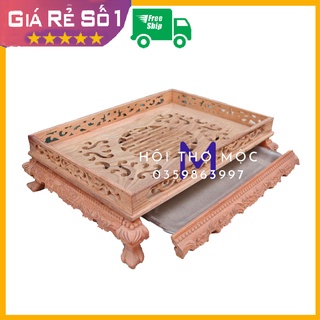 Khay trà rồng trầu cafe phòng khách trang trí gỗ hương
