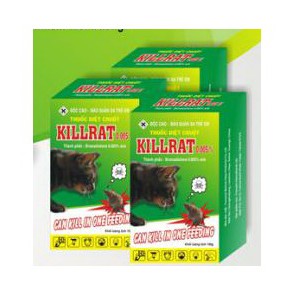 4 gói diệt chuột trừ chuột Killrat 0.05% bb diệt trọn ổ chuột trong 1 lần (không cần trộn)(4 gói x40g)