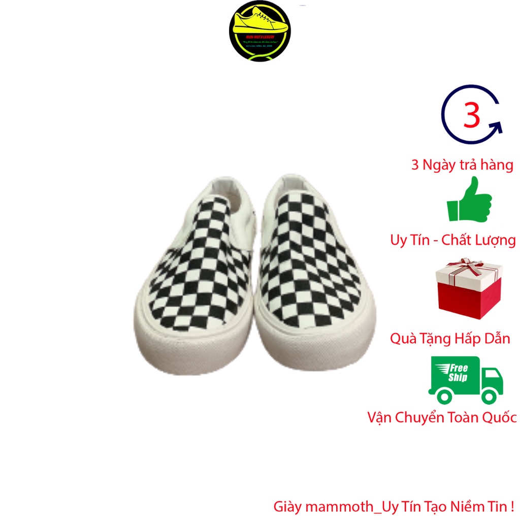 Giày vans, vans caro slipon full size nam nữ bao check thoải mái nhé mammoth