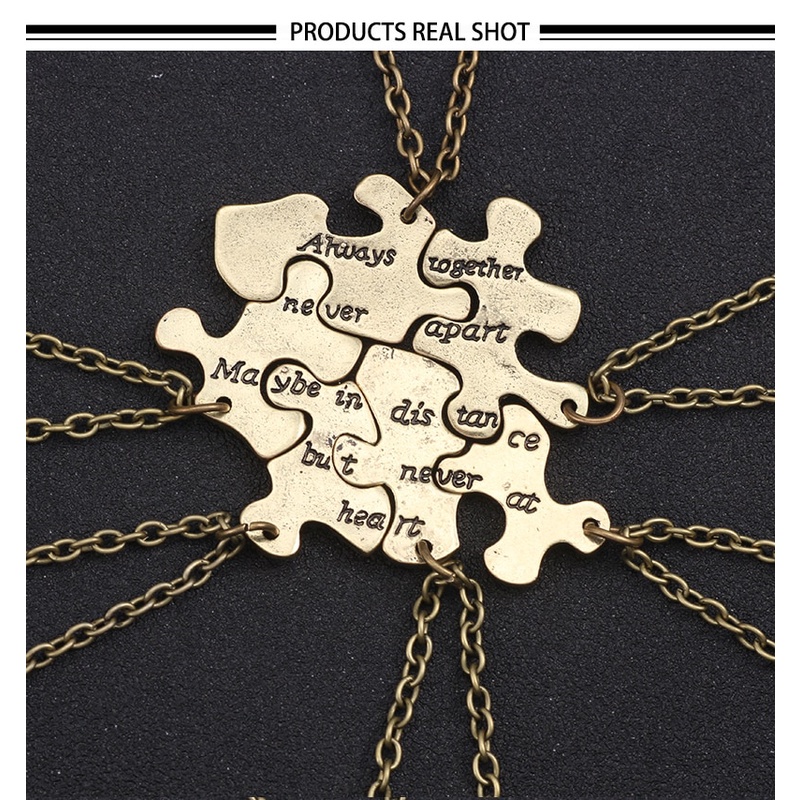 Set 6 Vòng Cổ Choker Mặt Búp Bê Best Friends BFF Nhiều Lớp Làm Quà Tặng Sinh Nhật Cho Nam Và Nữ