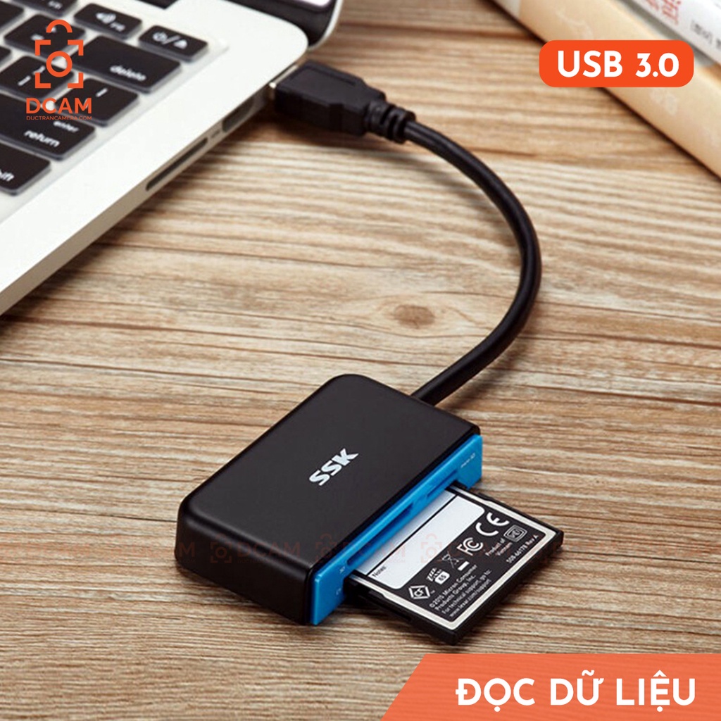 [CAO CẤP] Đầu đọc thẻ nhớ máy ảnh USB 3.0 đọc thẻ SD, CF, micro SD tốc độ cao