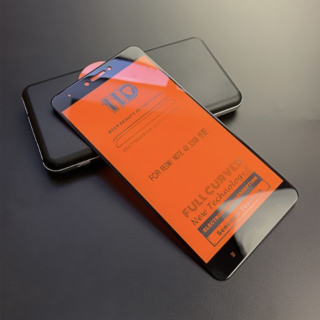 CƯỜNG LỰC 6D REDMI NOTE 4X / NOTE 4 625 FREESHIP Từ 50k FULL MÀN VIỀN MỎNG ĐEN ( TẶNG KEO MÉP GIẤY LẤY BỤI )
