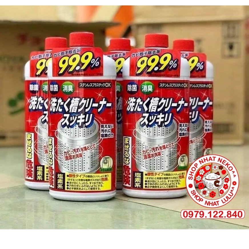 Nước Tẩy Lồng Máy Giặt Nhật Rocket 99.9% NỘI ĐỊA NHẬT Chai 550ml