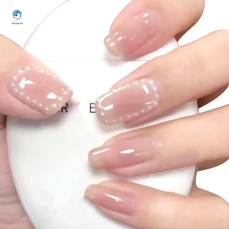 Set 24 Móng Tay Giả Đính Ngọc Trai<br>