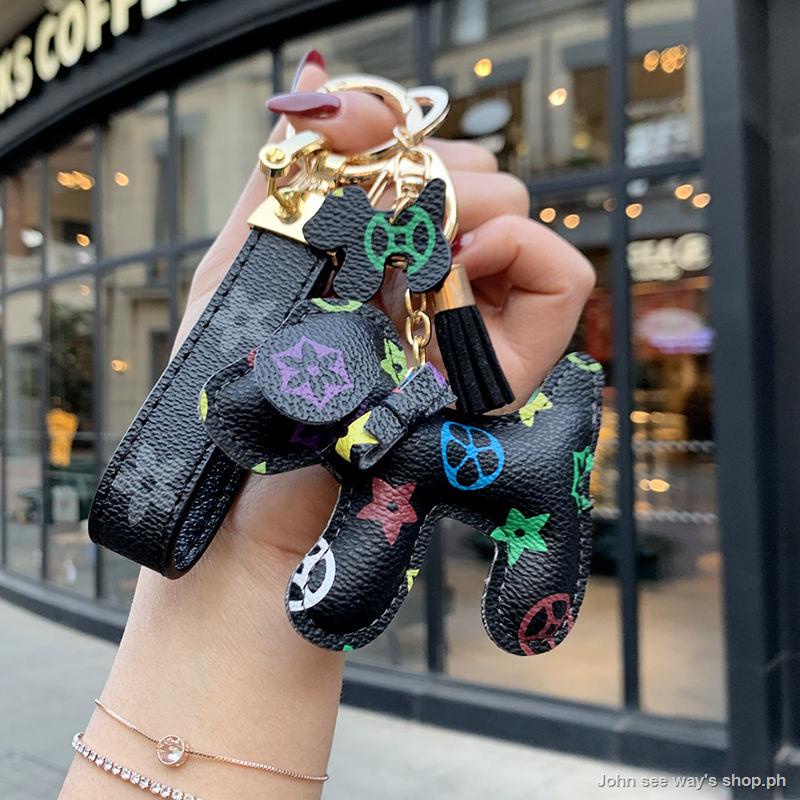 Móc Khóa Da Cao Cấp Hình Cún Con Phong Cách Âu Mỹ Sáng Tạo Dành Cho Cặp Đôi