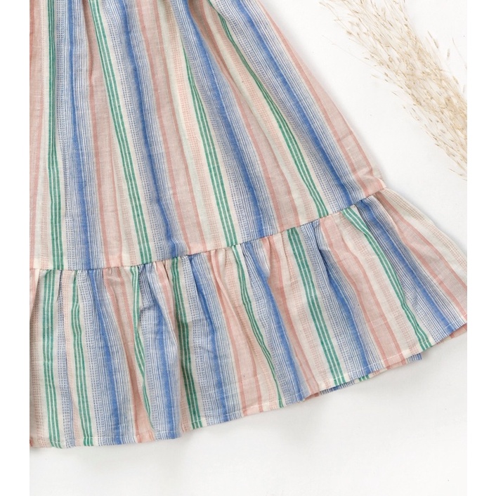 Váy cho bé gái, váy 2 Dây chun  Smocking ngang ngực, buộc nơ vai xinh xắn